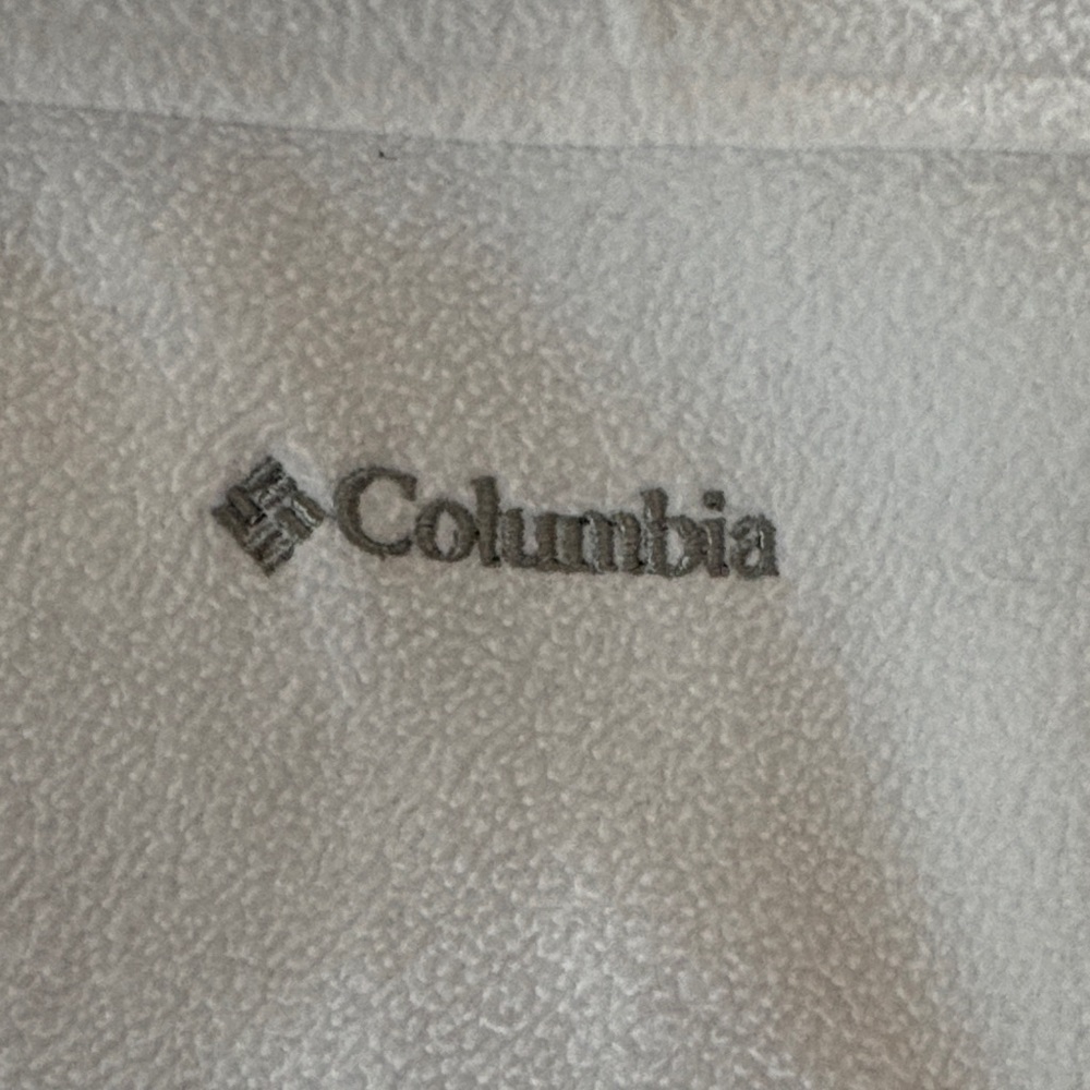 Columbia Women's White Utility Jacket fleece Medium EUC Full zip front - Picture 3 of 12